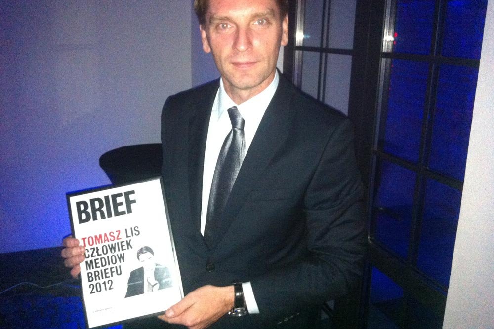 Tomasz Lis z nagrodą "Człowieka mediów" Brief