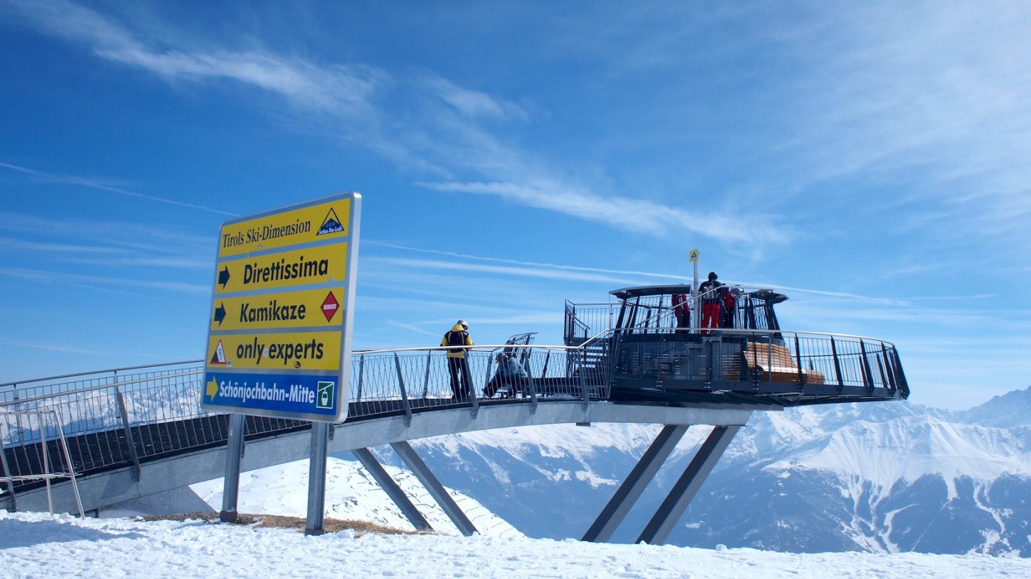 Punkt widokowy na Zwölferkopf, 2596 m n.p.m. Tu zaczyna się trasa „Kamikaze”.