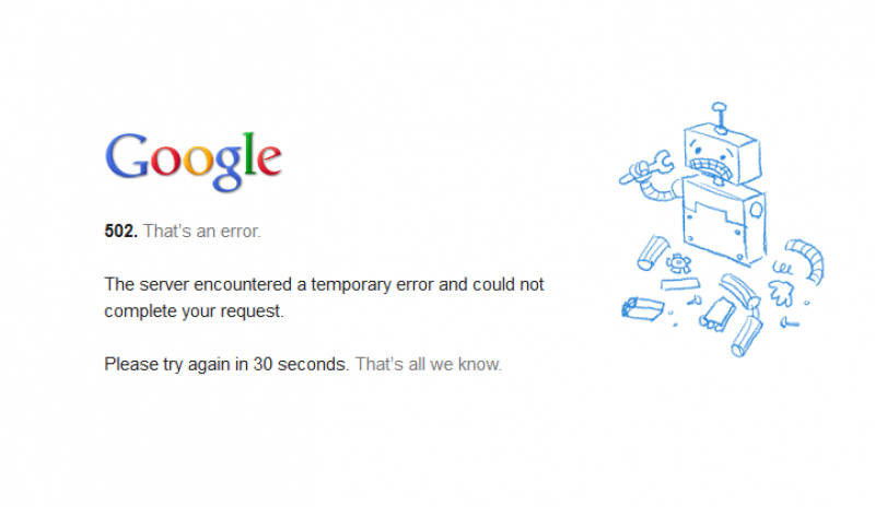 Taki obrazek zobaczyły dziś osoby, które próbowały zalogować się do poczty Gmail