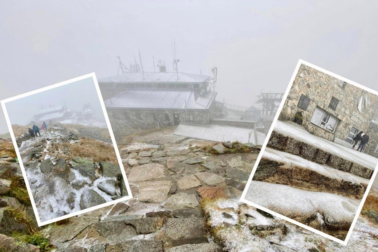 Śnieg na Kasprowym Wierchu na zdjęciach opublikowanych przez fanpage PKL Kasprowy Wierch