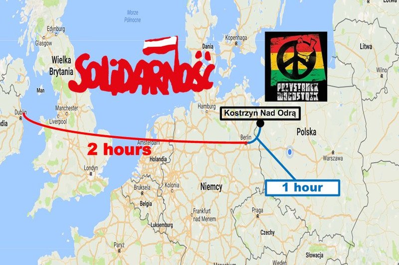 Oto "droga ku wolności" dla Bono i całego zespołu U2. To tylko 2 godziny lotu.