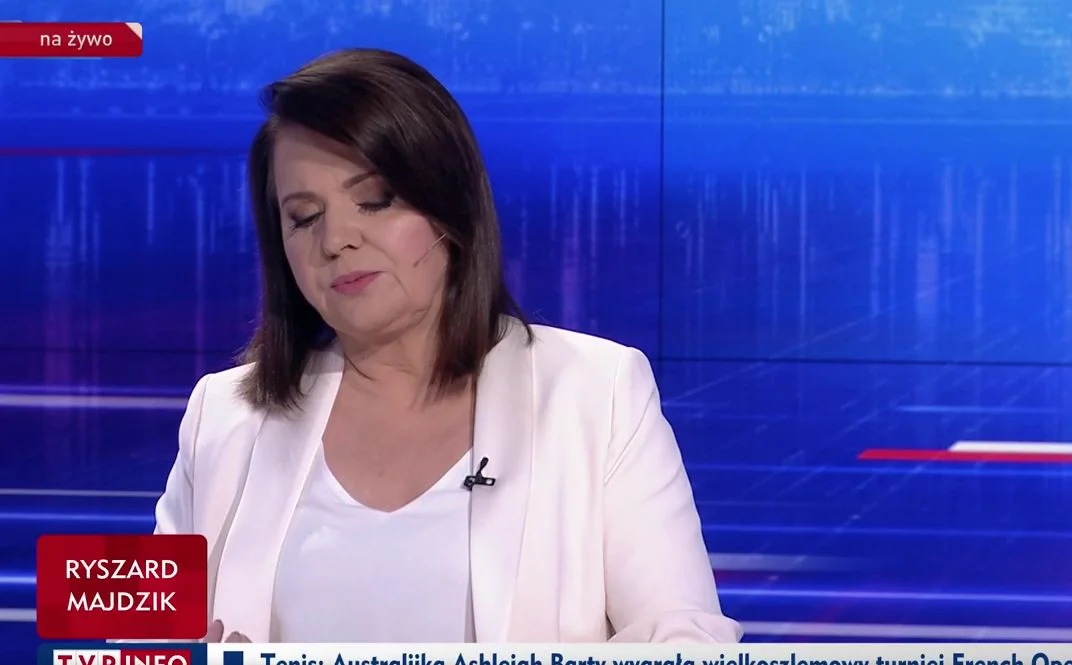 Danuta Holecka podczas rozmowy z Katarzyną Lubnauer.