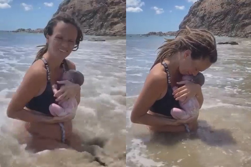 Niemiecka blogerka Josy Peuker (raggapunzel) urodziła dziecko w oceanie