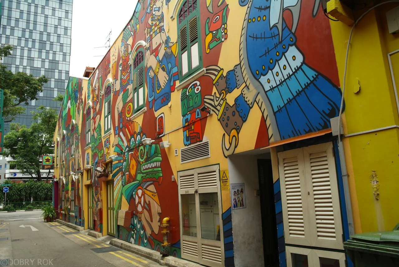 Część Little India, dzielnica w Singapurze
