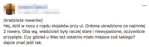 Z polskich osiedli znikają nie tylko koła, ale i rowery.