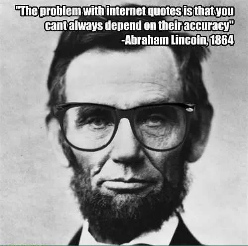 Abraham Lincoln jak zawsze ma rację.