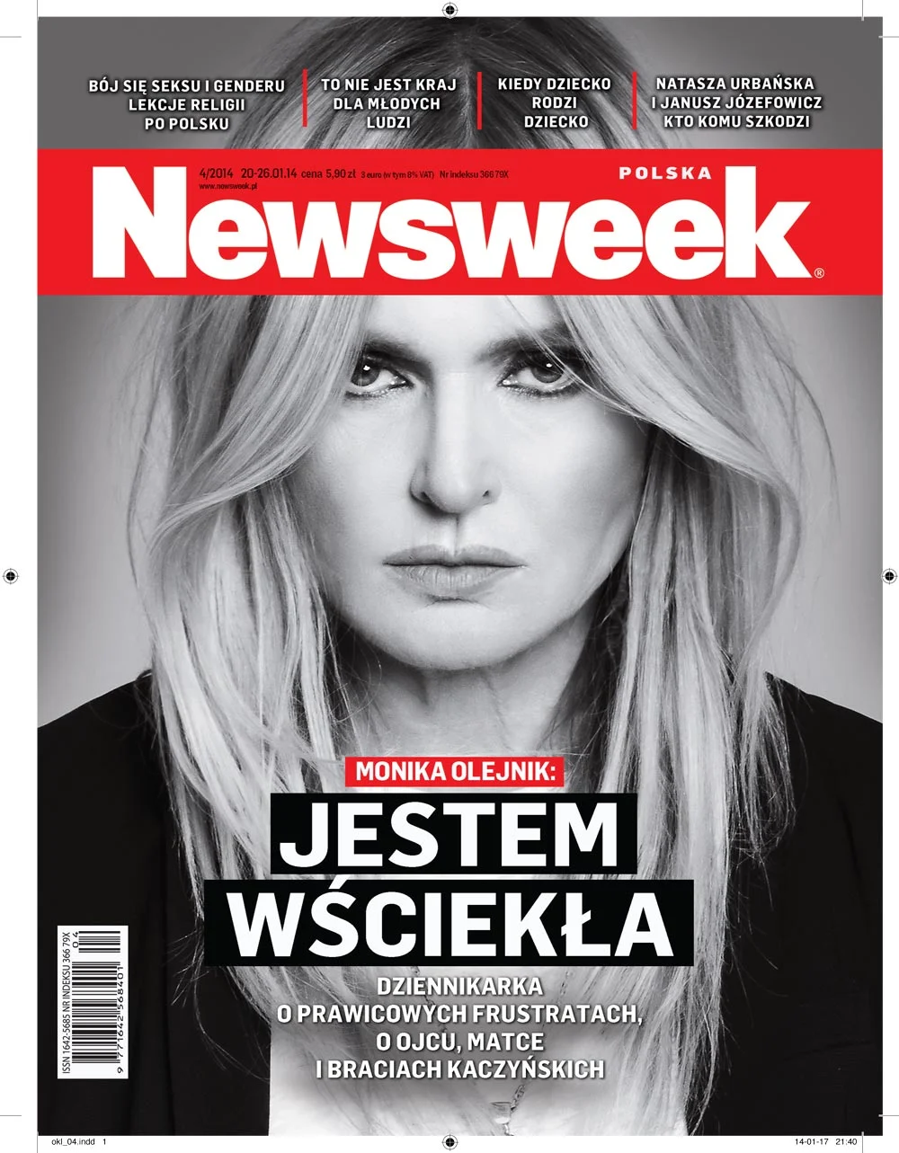 Monika Olejnik na okładce tygodnika Newsweek