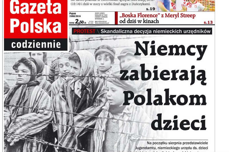 "Gazeta Polska Codziennie" wykorzystała do walki politycznej ofiary obozów śmierci.