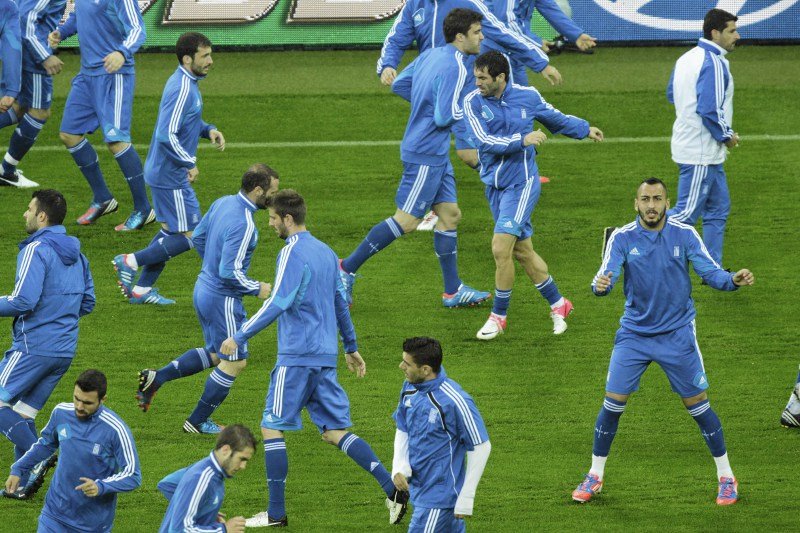 Trening Grecji przed ćwierćfinałowym meczem z Niemcami