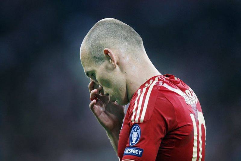 Arjen Robben nie potrafił się pogodzić z porażką Bayernu Monachium we wczorajszy wieczór