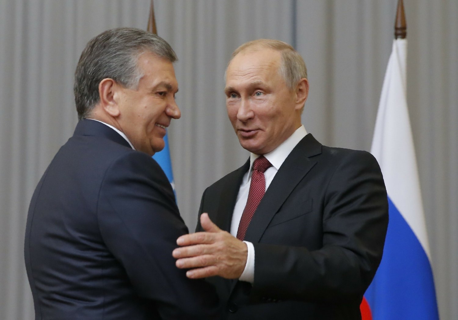 Szawkat Mirzijojew i Władimir Putin w 2017 r.