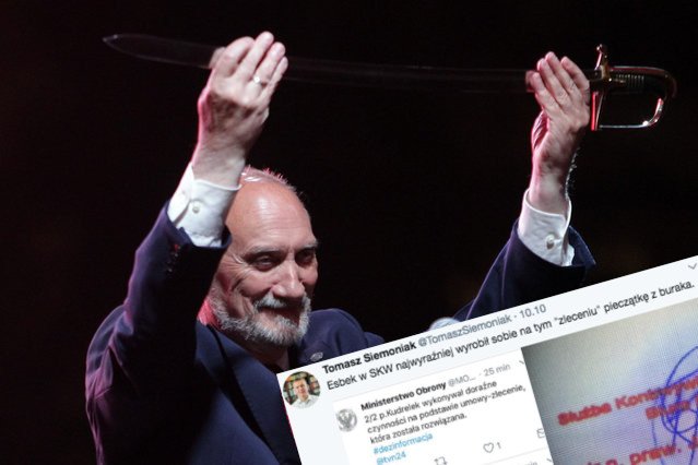 MON tłumaczyło, że Kudrelek pracował tylko na zlecenie. To skąd pieczątka?