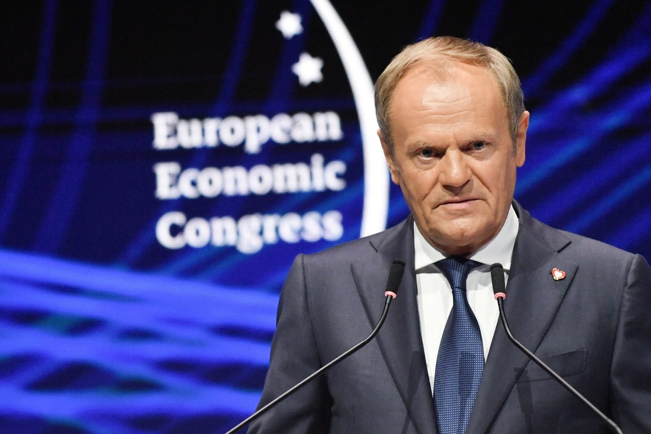 Donald Tusk na EKG w Katowicach