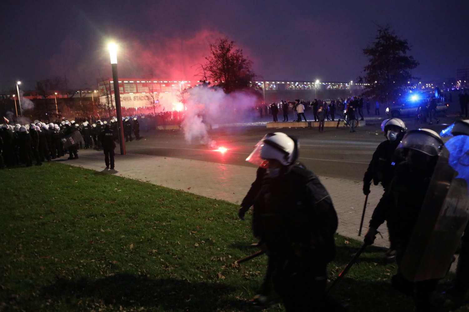 Zamieszki przy Stadionie Narodowym