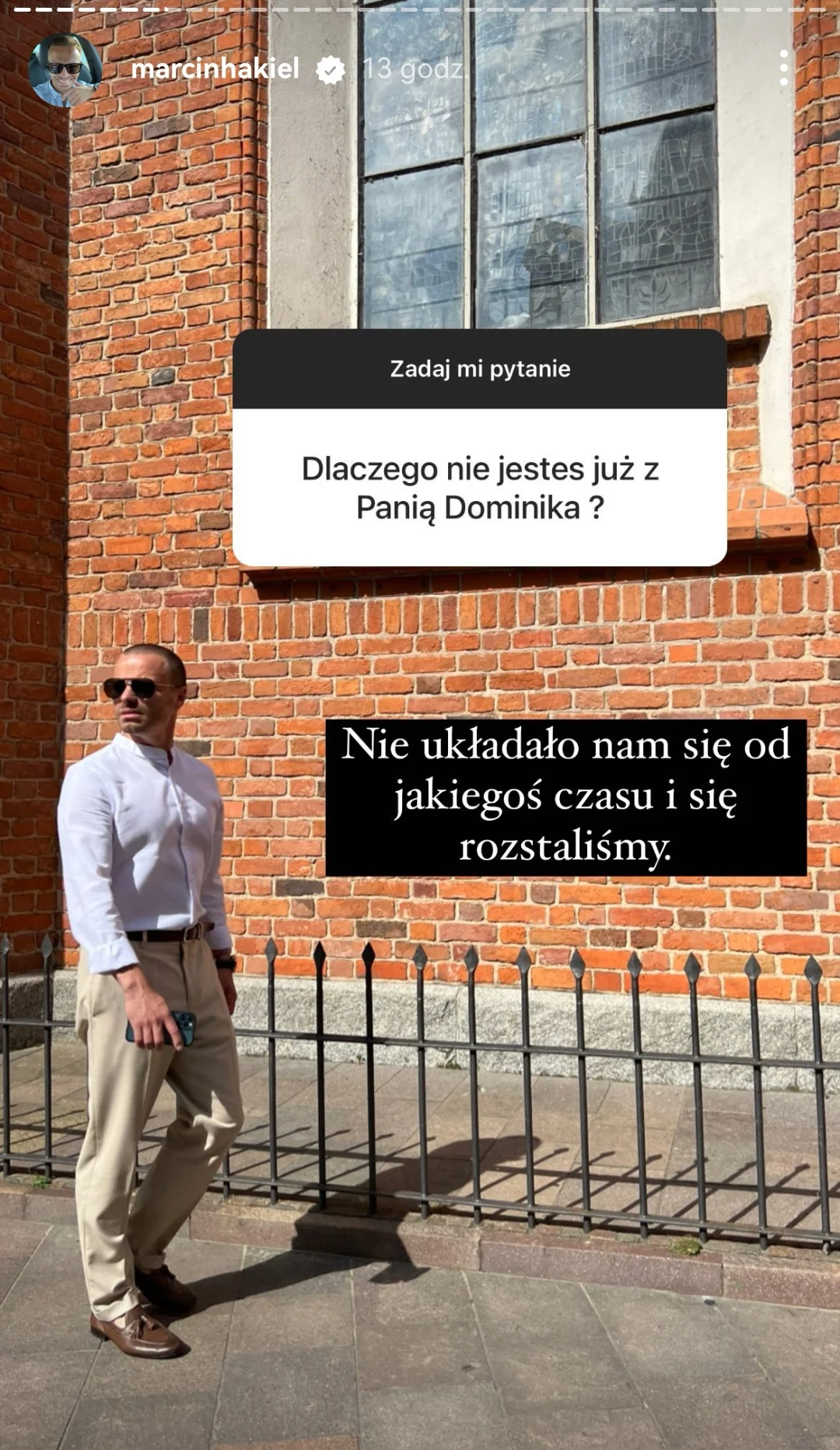 Marcin Hakiel zapytany o związek z Dominiką. Szczerze o powodach rozstania