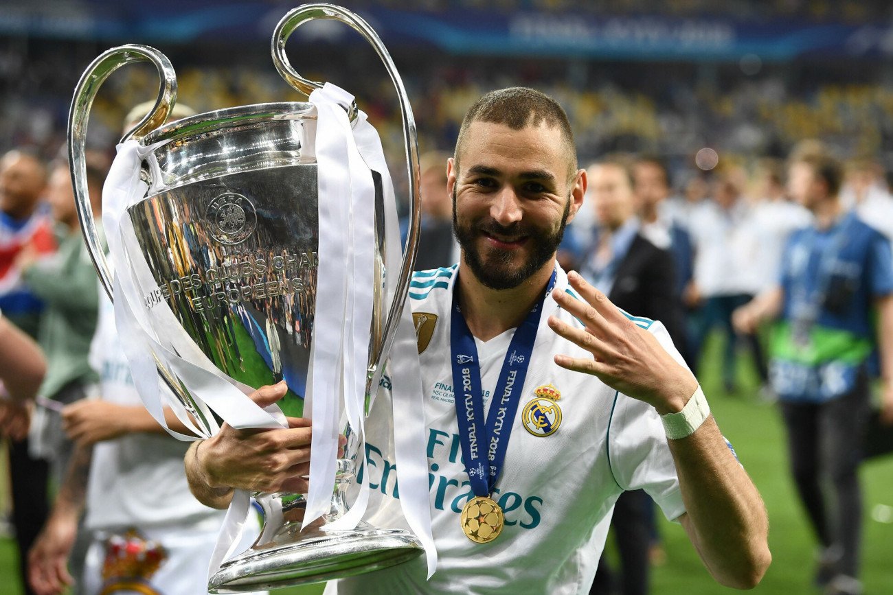 Snajper Realu Madryt Karim Benzema - czterokrotnie sięgał po zwycięstwo w rozgrywkach Ligi Mistrzów.