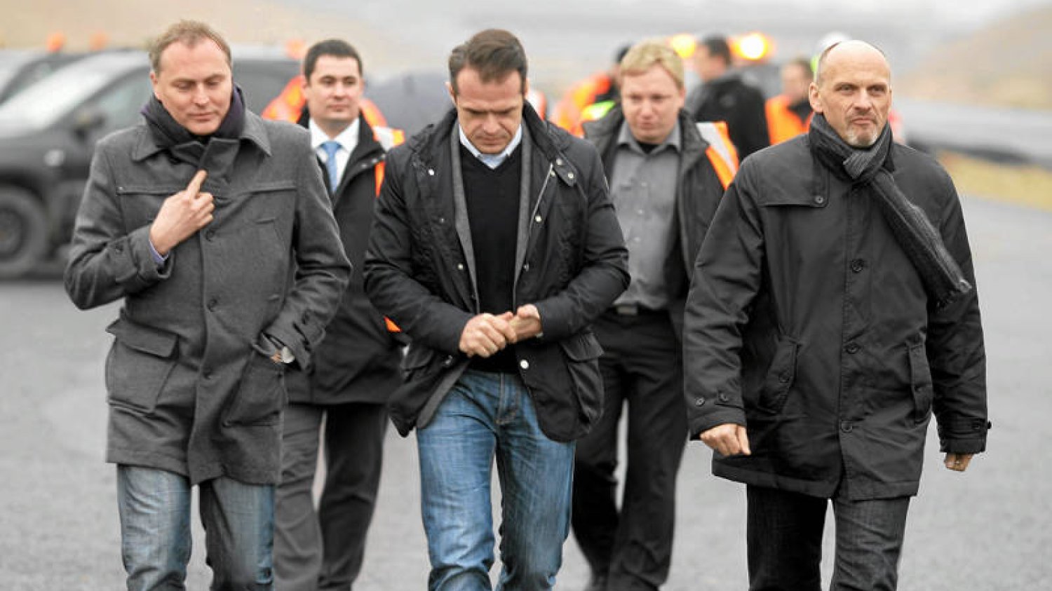 Sławomir Nowak na budowie A2