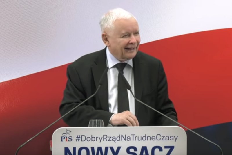 Jarosław Kaczyński, "karamaty" w Nowym Sączu