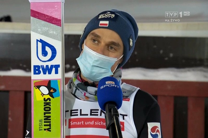 Piotr Żyła zażartował ze swojego kolegi po konkursie w Ruce.