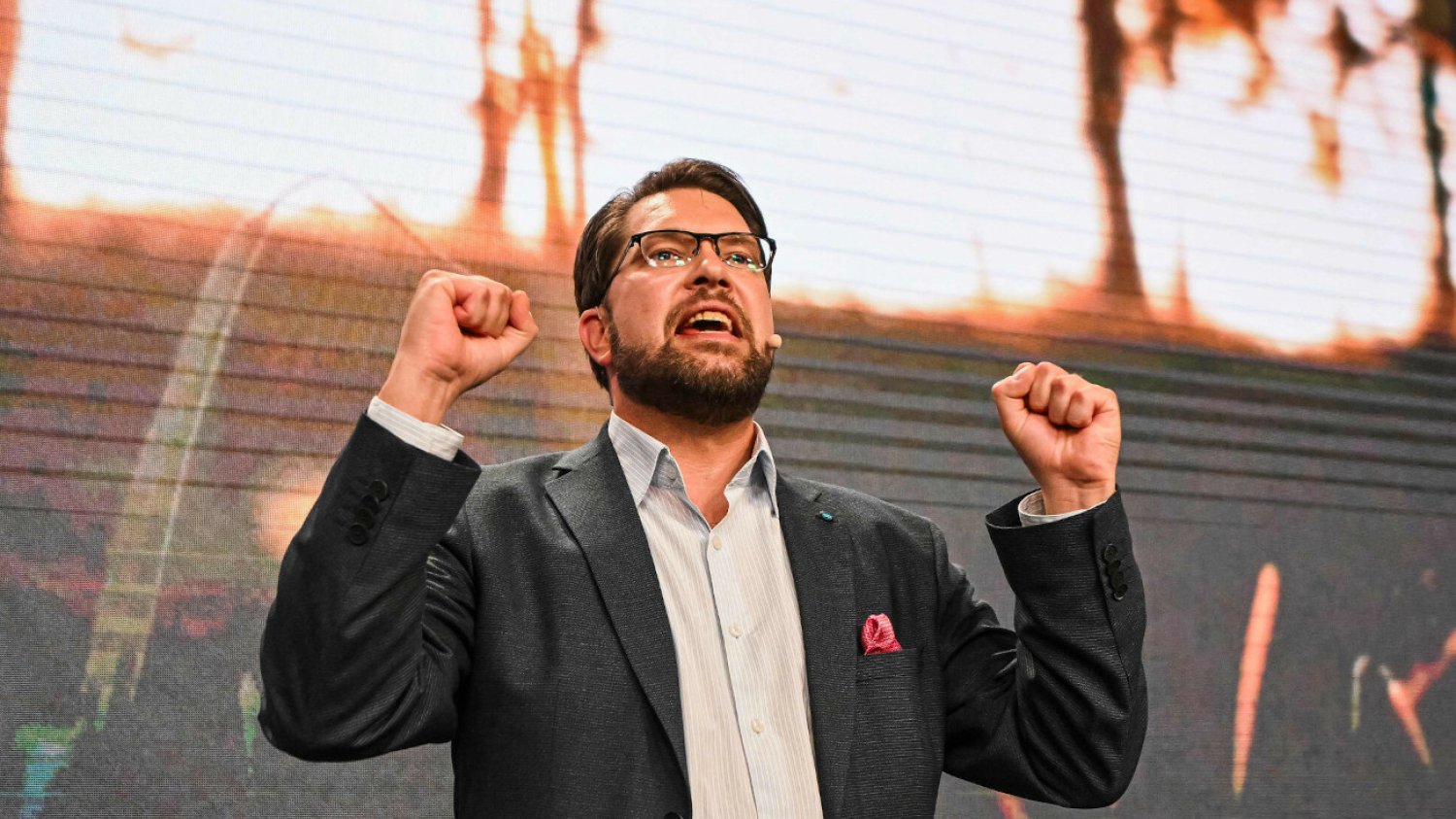 Lider Szwedzkich Demokratów Jimmie Akesson. Jego partia zdobyła w wyborach ponad 20 proc. głosów.