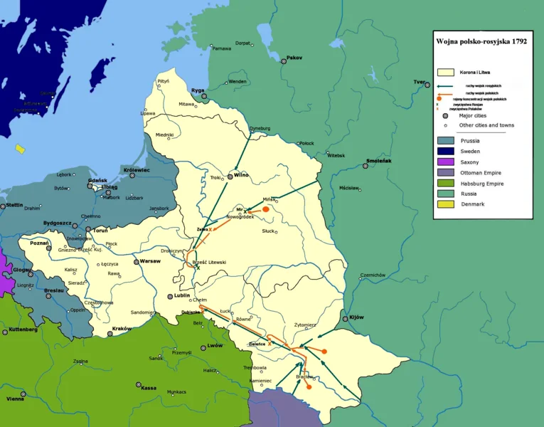 Wojna polsko-rosyjska 1792 roku.