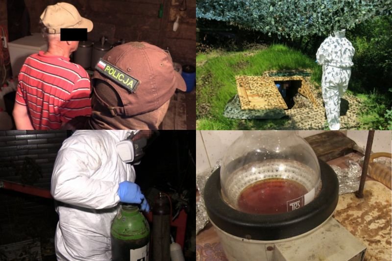 79-letni "chemik" produkował amfetaminę w podziemnej fabryce. Największej w Polsce.