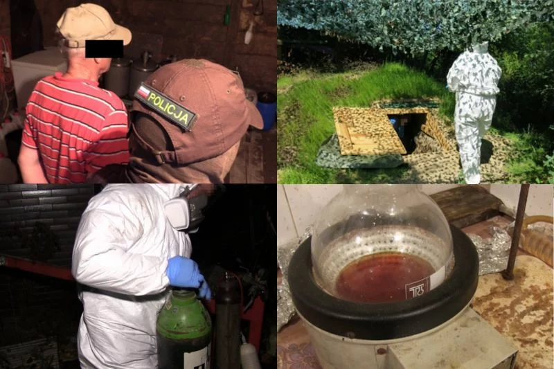 79-letni "chemik" produkował amfetaminę w podziemnej fabryce. Największej w Polsce.