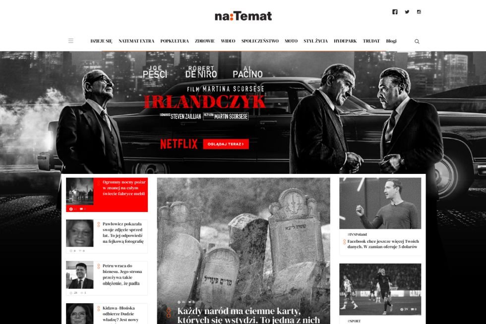 Strona główna NaTemat na trzy dni zmieniła się w pierwszą stronę amerykańskiej gazety z lat 50.