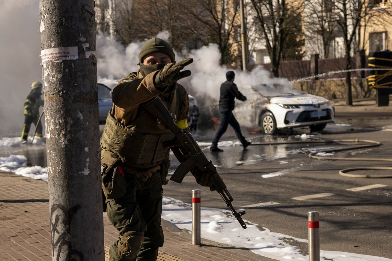 Wojna w Ukrainie, walczący żołnierze.