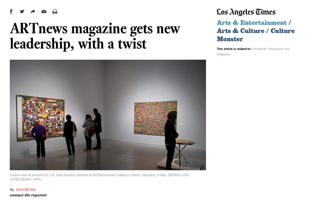 O zakupie ARTnews informował między innymi prestiżowy dziennik Los Angeles Times