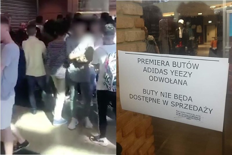 Tzw. drop z butami Yeezy w Warszawie został odwołany z powodu naporu chętnych.