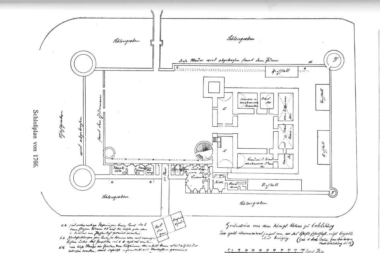 Plan zamku z 1766 r.