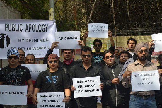 Manifestacja mężczyzn w Delhi, 16.03.2013