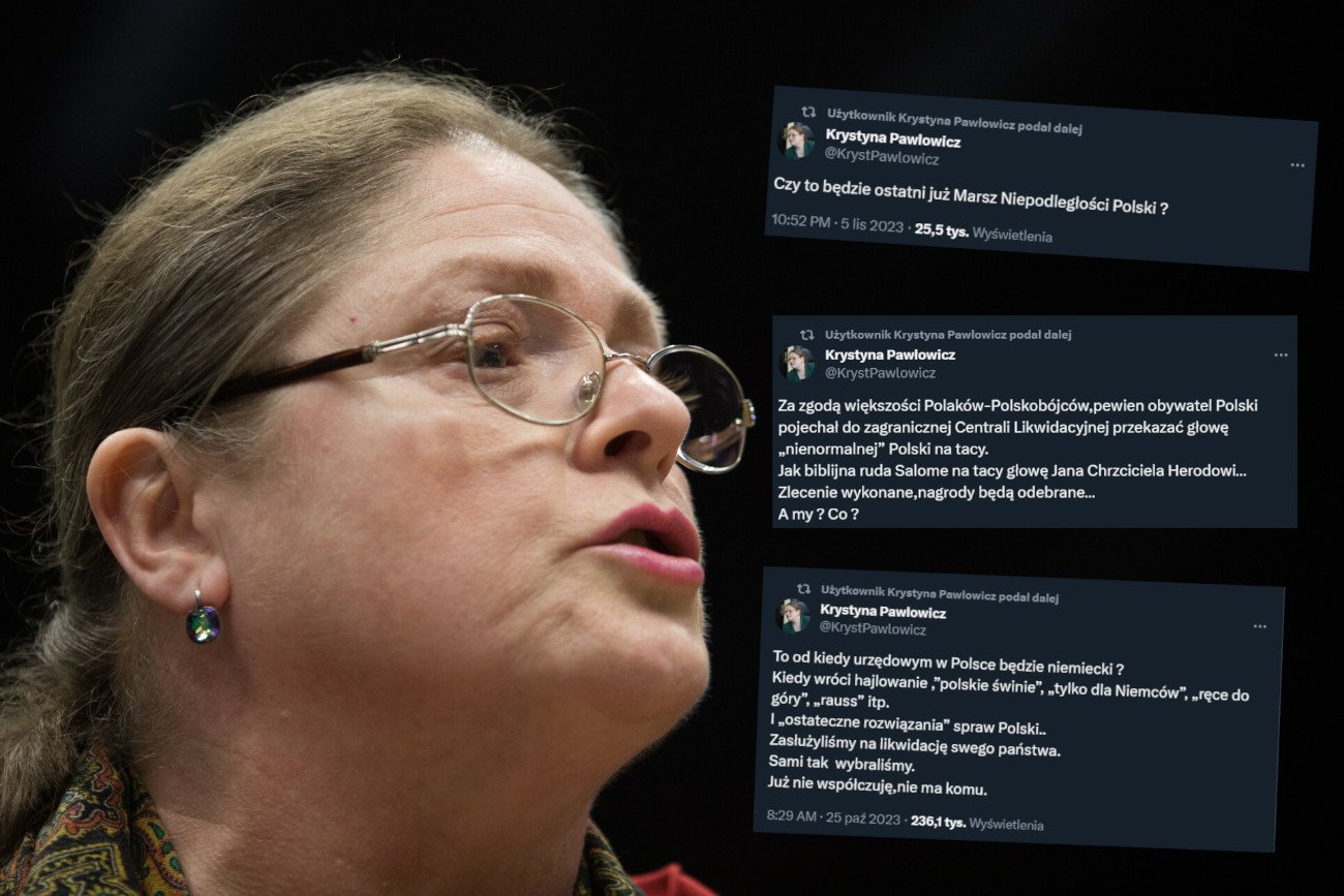 Wpisy Krystyny Pawłowicz w mediach społecznościowych szokują