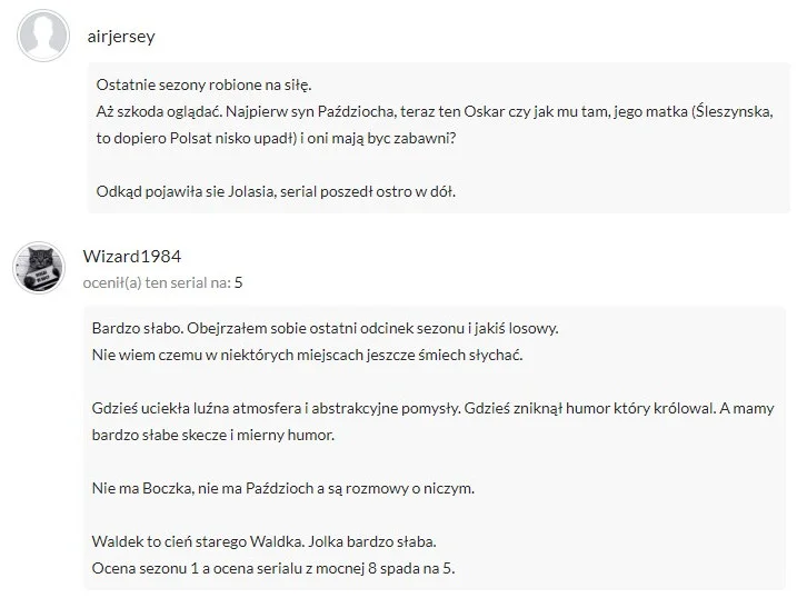 Świat według Kiepskich ostatni sezon Świat według Kiepskich ostatni sezon opinia serial polsat