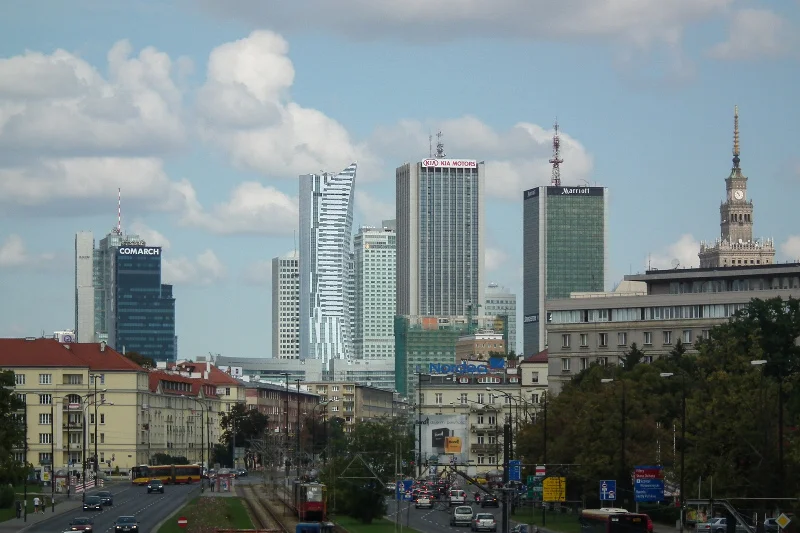 Widok na Warszawę.