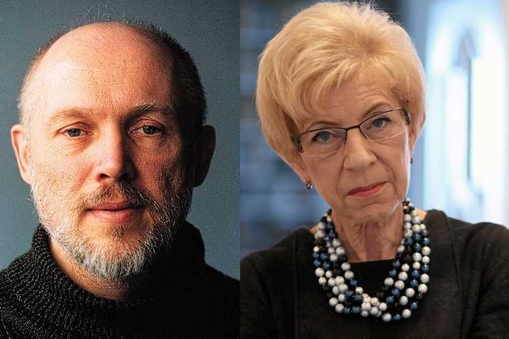 Od lewej: Witold Gadomski, Janina Paradowska