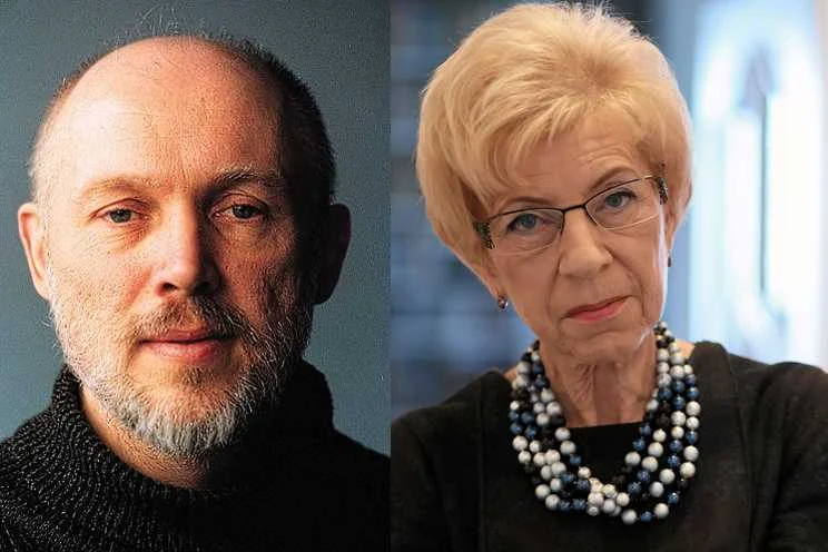 Od lewej: Witold Gadomski, Janina Paradowska