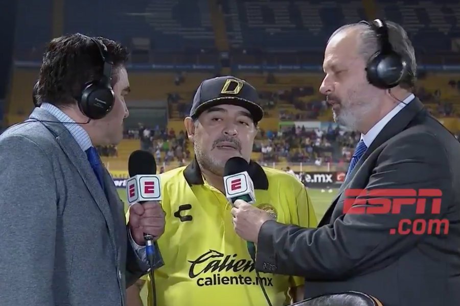 Diego Maradona dostał pytanie o poziom ligi meksykańskiej i... nie potrafił sobie z nim poradzić.