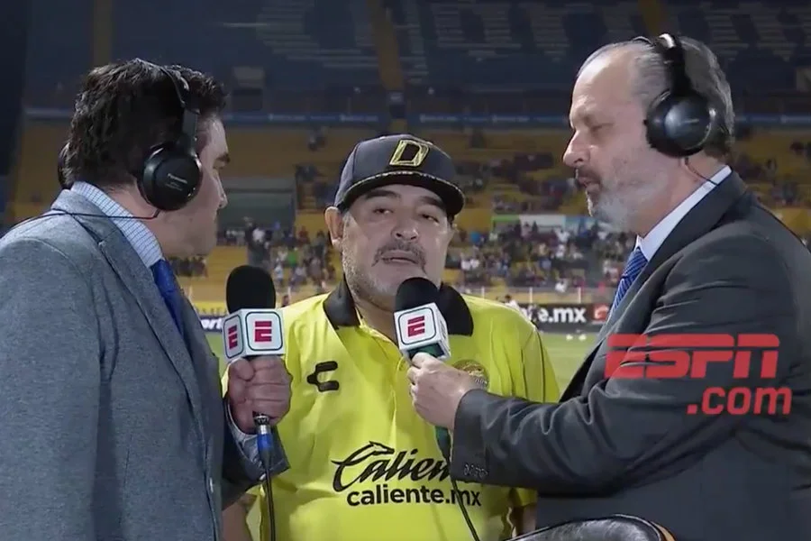 Diego Maradona dostał pytanie o poziom ligi meksykańskiej i... nie potrafił sobie z nim poradzić.