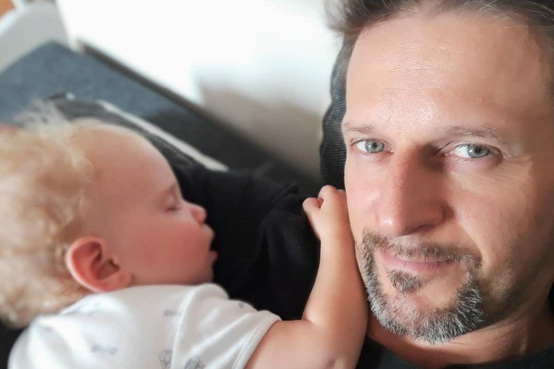 Michał Wójcik z synem Michałem Juniorem