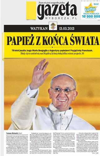 Franciszka wita nawet uznawana za antyklerykalną "Gazeta Wyborcza"