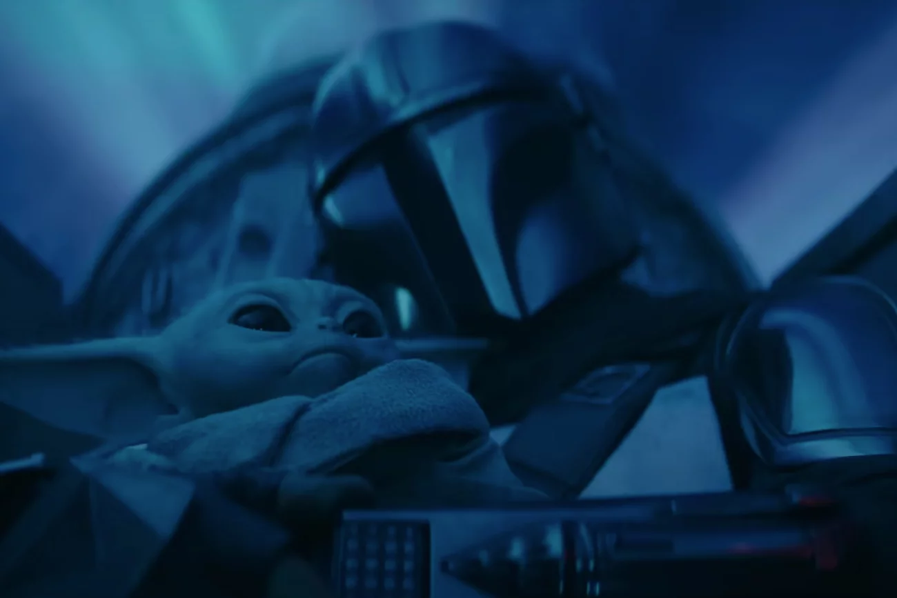 Grogu i Pedro Pascal jako Din Djarin w "The Mandalorian".