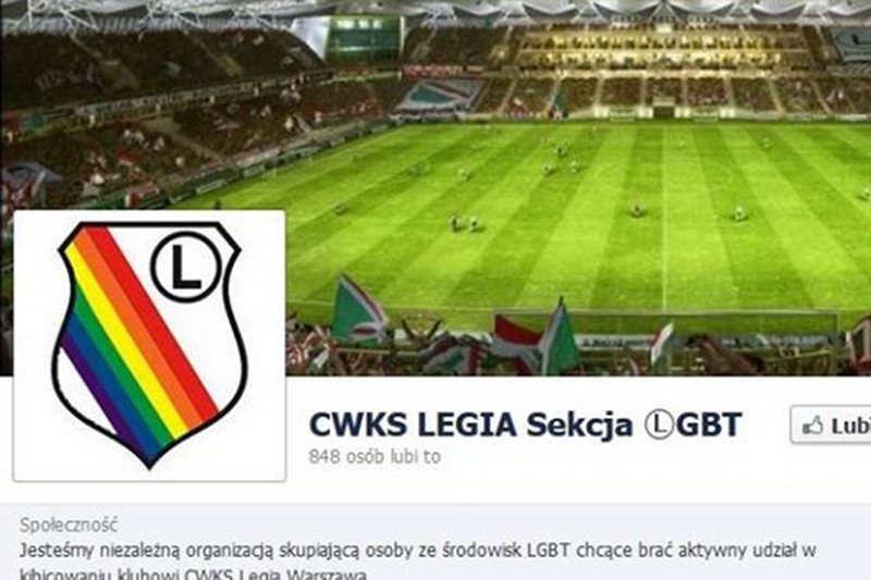 Kibice Legii mają sekcję LGBT? Taki profil powstał na Facebooku
