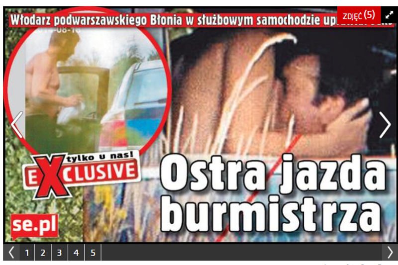 Media okrąża wideo, na którym burmistrz Błonia Zenon Reszka uprawia seks w służbowym aucie w miejscu publicznym