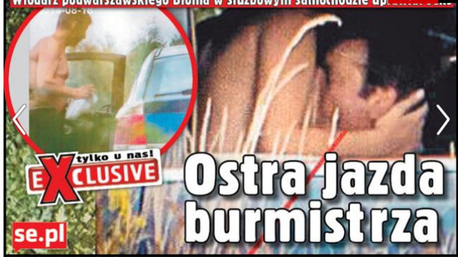 Media okrąża wideo, na którym burmistrz Błonia Zenon Reszka uprawia seks w służbowym aucie w miejscu publicznym