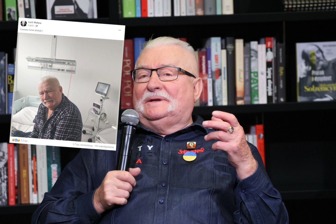 Wałęsa wysłał zdjęcie ze szpitala na Facebooku. "Znowu mnie dostali"