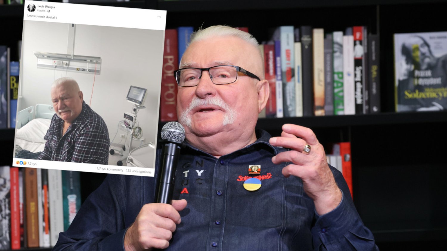 Wałęsa wysłał zdjęcie ze szpitala na Facebooku. "Znowu mnie dostali"
