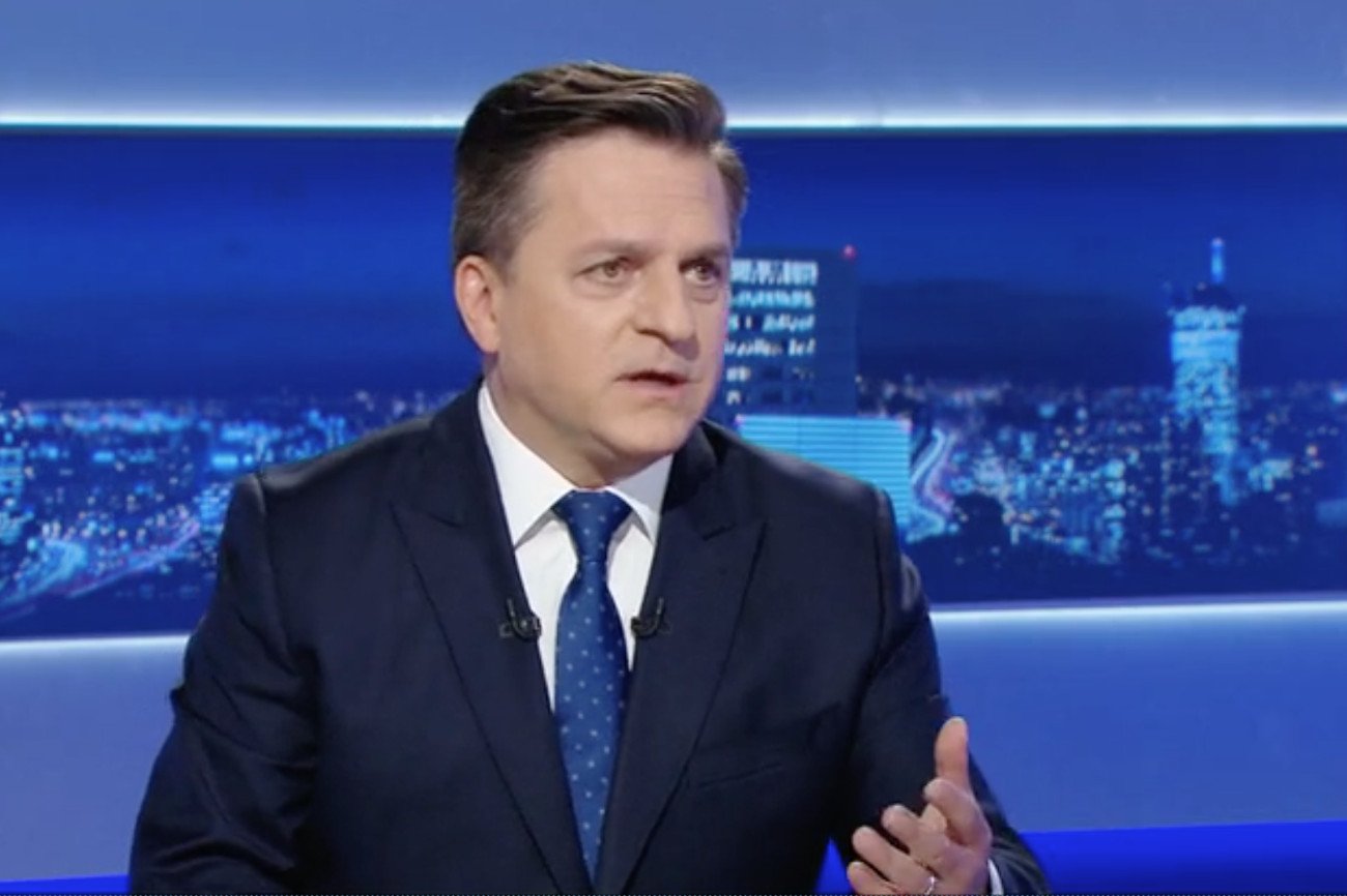 Bogdan Rymanowski w "Gościu Wydarzeń" w Polsat News podczas rozmowy z dr Katarzyną Ratkowską