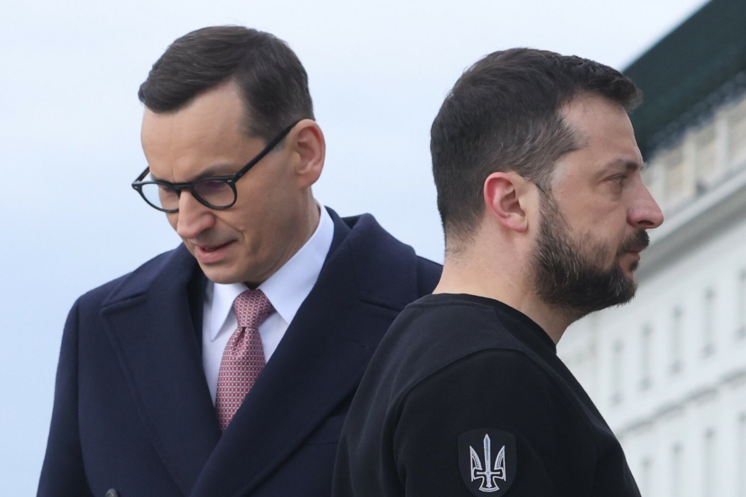 Relacji Polski z Ukrainą. Jest nowy komunikat MSZ. Na zdjęciu premier Polski i prezydent Ukrainy.